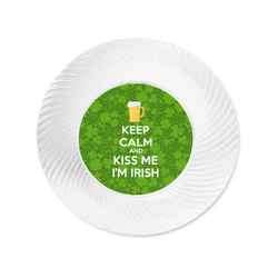 Kiss Me I'm Irish Plastic Party Appetizer & Dessert Plates - 6"