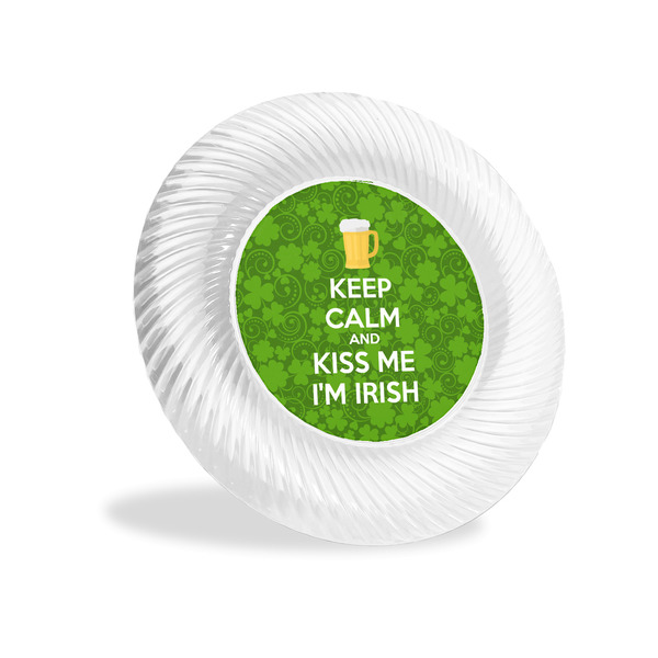 Custom Kiss Me I'm Irish Plastic Party Appetizer & Dessert Plates - 6"