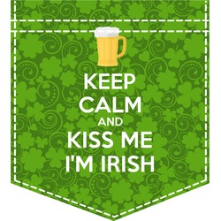 Kiss Me I'm Irish Iron On Faux Pocket (Personalized)