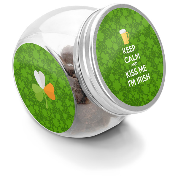 Custom Kiss Me I'm Irish Puppy Treat Jar (Personalized)