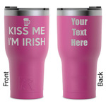 Kiss Me I'm Irish RTIC Tumbler - Magenta - Laser Engraved - Double-Sided