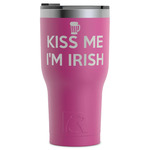 Kiss Me I'm Irish RTIC Tumbler - Magenta - Laser Engraved - Single-Sided