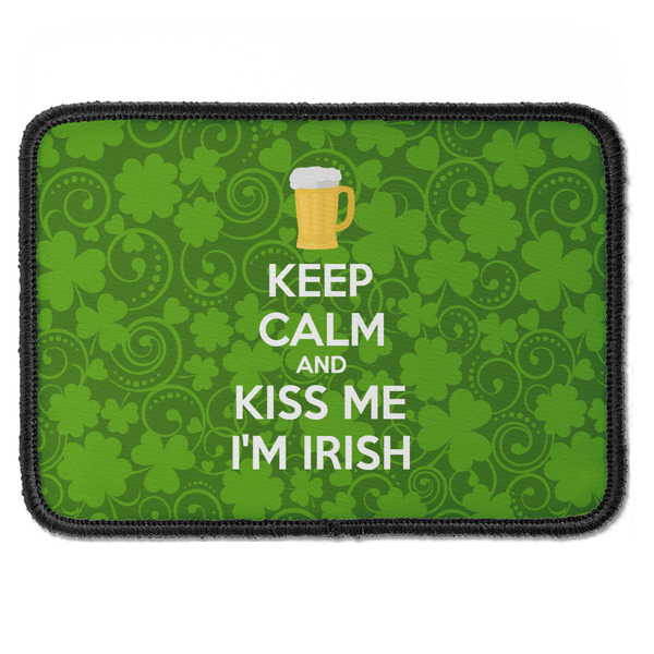 Custom Kiss Me I'm Irish Iron On Rectangle Patch