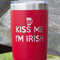 Kiss Me I'm Irish Red Polar Camel Tumbler - 20oz - Close Up