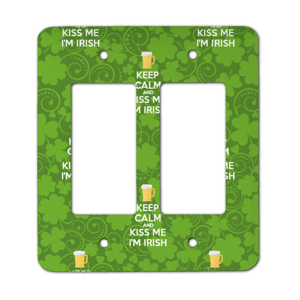 Custom Kiss Me I'm Irish Rocker Style Light Switch Cover - Two Switch