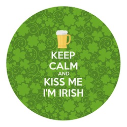 Kiss Me I'm Irish Round Decal - Large (Personalized)