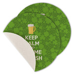 Kiss Me I'm Irish Round Linen Placemat - Single Sided - Set of 4