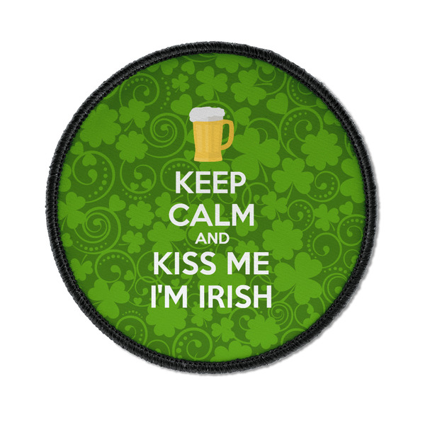 Custom Kiss Me I'm Irish Iron On Round Patch