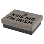 Kiss Me I'm Irish Small Gift Box w/ Engraved Leather Lid