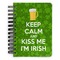 Kiss Me I'm Irish Spiral Journal Small - Front View