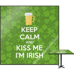 Kiss Me I'm Irish Square Table Top - 24" (Personalized)