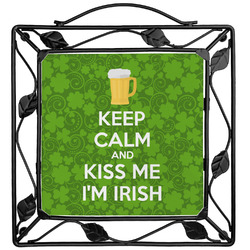 Kiss Me I'm Irish Square Trivet (Personalized)