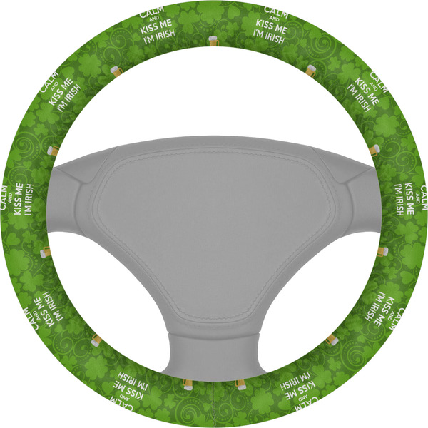 Custom Kiss Me I'm Irish Steering Wheel Cover (Personalized)