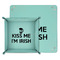 Kiss Me I'm Irish Teal Faux Leather Valet Trays - PARENT MAIN