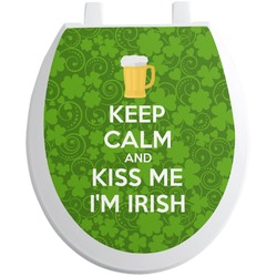 Kiss Me I'm Irish Toilet Seat Decal - Round (Personalized)