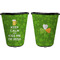 Kiss Me I'm Irish Trash Can Black - Front and Back - Apvl