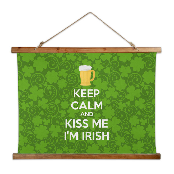 Custom Kiss Me I'm Irish Wall Hanging Tapestry - Wide