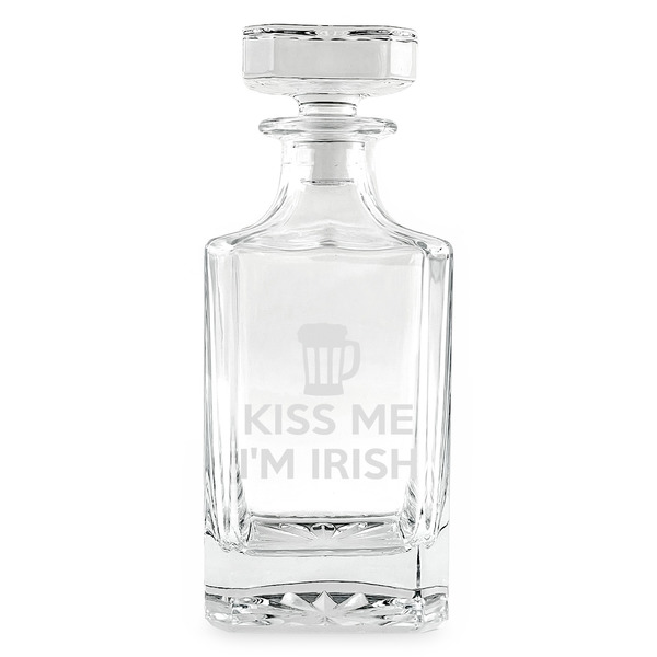 Custom Kiss Me I'm Irish Whiskey Decanter - 26 oz Square