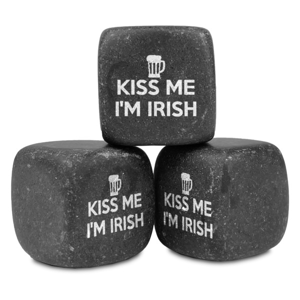 Custom Kiss Me I'm Irish Whiskey Stone Set