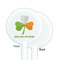 Kiss Me I'm Irish White Plastic 5.5" Stir Stick - Single Sided - Round - Front & Back