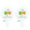 Kiss Me I'm Irish White Plastic 7" Stir Stick - Double Sided - Round - Front & Back