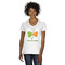 Kiss Me I'm Irish White V-Neck T-Shirt on Model - Front