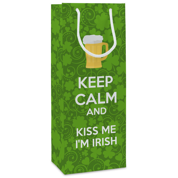 Custom Kiss Me I'm Irish Wine Gift Bags - Matte