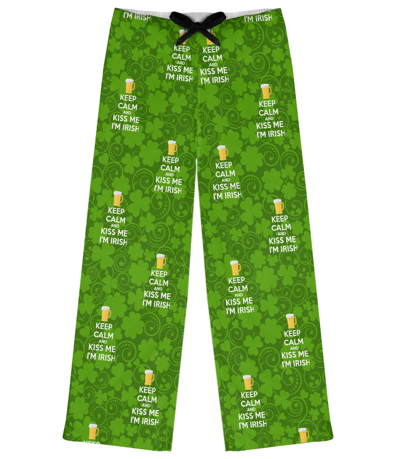 Custom Kiss Me I m Irish Womens Pajama Pants Personalized