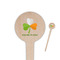 Kiss Me I'm Irish Wooden 4" Food Pick - Round - Closeup