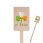 Kiss Me I'm Irish 6.25" Rectangle Wooden Stir Sticks - Single Sided