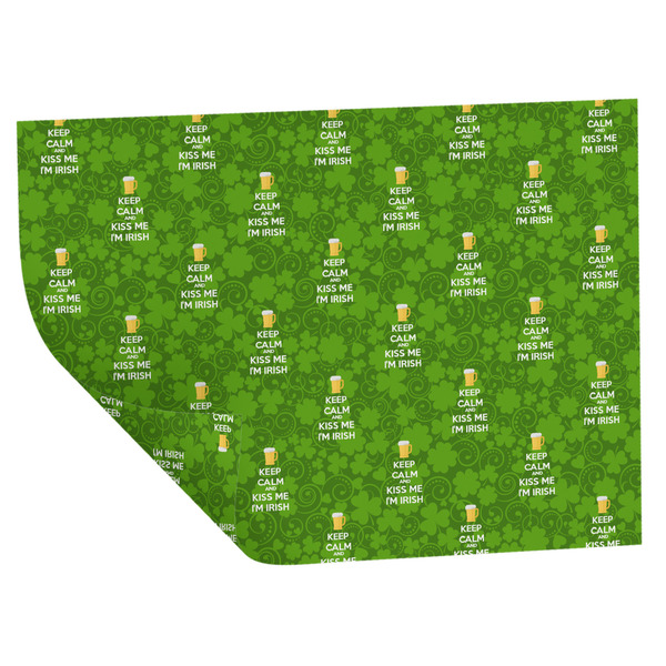 Custom Kiss Me I'm Irish Wrapping Paper Sheets - Double-Sided - 20" x 28"