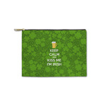 Kiss Me I'm Irish Zipper Pouch - Small - 8.5"x6" (Personalized)