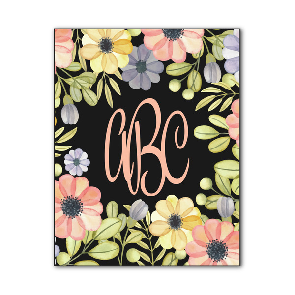 Custom Boho Floral Wood Print - 11x14 (Personalized)