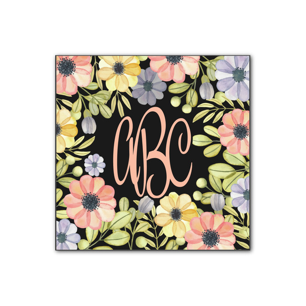 Custom Boho Floral Wood Print - 12x12 (Personalized)