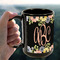 Boho Floral 15oz. Black Mug - LIFESTYLE