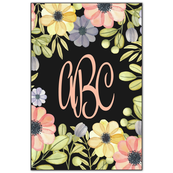 Custom Boho Floral Wood Print - 20x30 (Personalized)