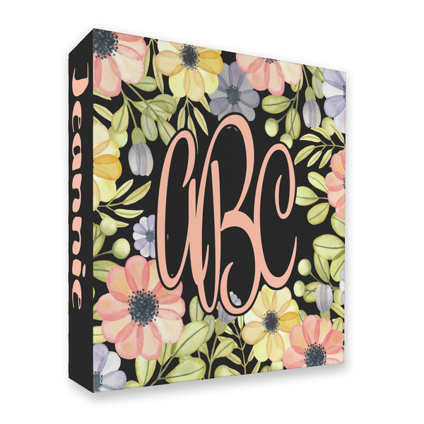 Custom Boho Floral 3 Ring Binder - Full Wrap - 2" (Personalized)