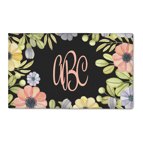 Custom Boho Floral 3' x 5' Patio Rug (Personalized)