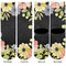 Boho Floral Adult Crew Socks - Double Pair - Front and Back - Apvl