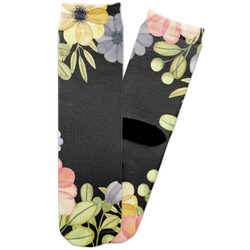 Boho Floral Adult Crew Socks