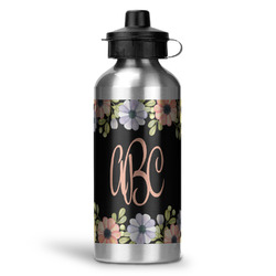 Boho Floral Water Bottle - Aluminum - 20 oz (Personalized)