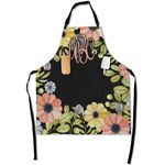 Boho Floral Apron With Pockets w/ Monogram