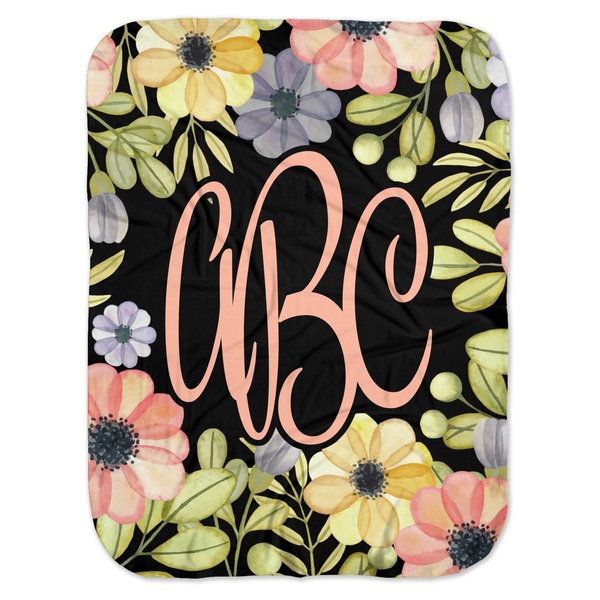 Custom Boho Floral Baby Swaddling Blanket (Personalized)