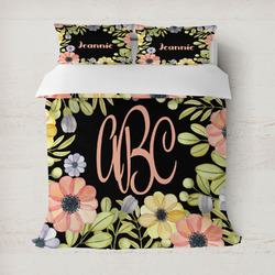 Boho Floral Duvet Cover Set - Full / Queen (Personalized)