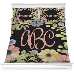 Boho Floral Comforter Set - Full / Queen (Personalized)