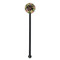 Boho Floral Black Plastic 5.5" Stir Stick - Round - Single Stick