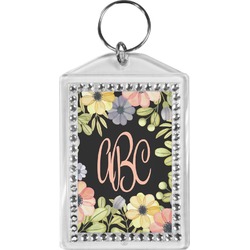 Boho Floral Bling Keychain (Personalized)