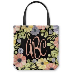 Boho Floral Canvas Tote Bag (Personalized)