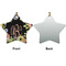 Boho Floral Ceramic Flat Ornament - Star Front & Back (APPROVAL)