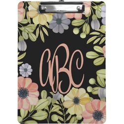 Boho Floral Clipboard (Letter Size) (Personalized)